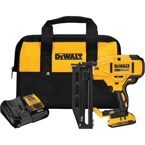 XR&reg; 16 GA Cordless Straight Finish Nailer Kit, 20 V, Lithium-Ion M & M Nord Ouest Inc