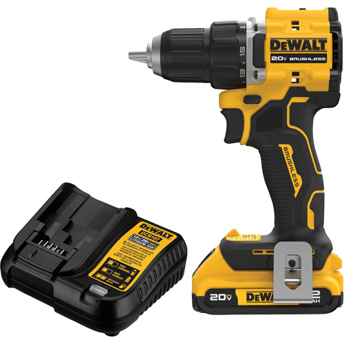 Ensemble visseuse-perceuse sans fil et sans balai ATOMIC COMPACT SERIES, Lithium-ion, 20 V, Mandrin 1/2" M & M Nord Ouest Inc