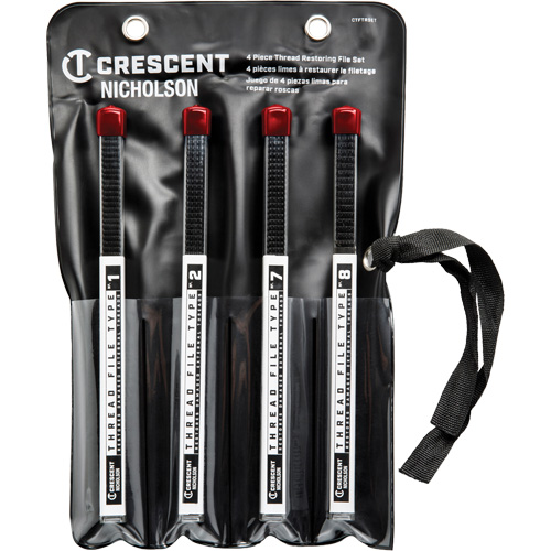 4-Piece Thread Restoring File Set, Square, 9" M & M Nord Ouest Inc