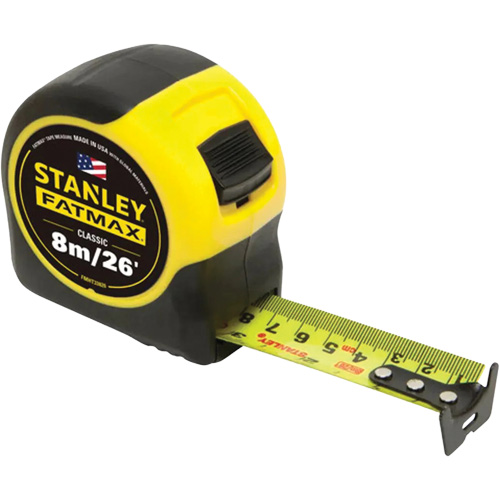 Ruban &agrave; mesurer FATMAX, 1-1/4" x 26'/8 m, Marques de goujon Imp&eacute;rial & m&eacute;trique M & M Nord Ouest Inc