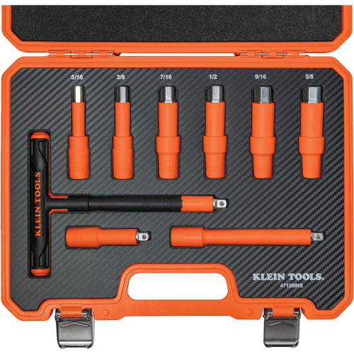 Insulated T-Handle & Hex Bit Set with Case, 1000 V, 9 Pcs M & M Nord Ouest Inc