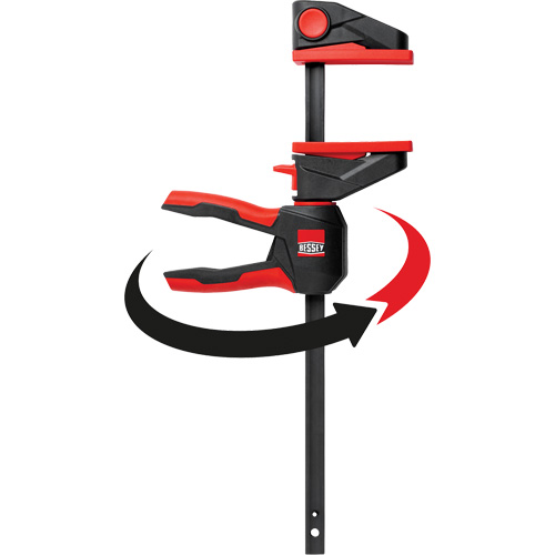 Serre-joints &agrave; g&acirc;chette pour barres &agrave; une main avec poign&eacute;e rotative &agrave; 360°, 4-1/2" (114,3 mm) M & M Nord Ouest Inc