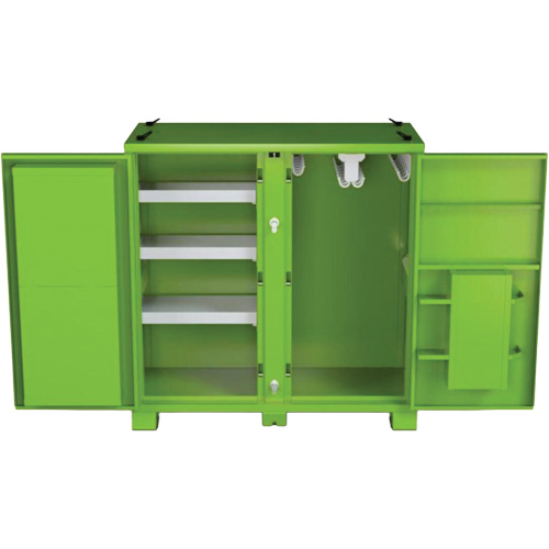 Armoire de rangement d'&eacute;PI sur place, Acier, Vert lime haute visibilit&eacute; M & M Nord Ouest Inc