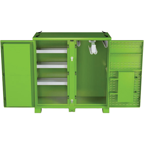 Armoire ventil&eacute;e pour le rangement d'&eacute;PI sur place, Acier, Vert lime haute visibilit&eacute; M & M Nord Ouest Inc