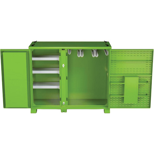 Armoire ventil&eacute;e pour le rangement d'&eacute;PI sur place, Acier, Vert lime haute visibilit&eacute; M & M Nord Ouest Inc