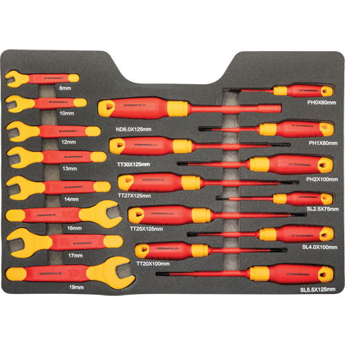 VDE Insulated Tool Set, 1000 V, 39 Pcs M & M Nord Ouest Inc