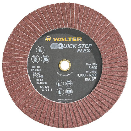 Disque &agrave; lamelles QUICK-STEP FLEX, 6" x Type 29, Grain 80, Oxyde d'aluminium M & M Nord Ouest Inc