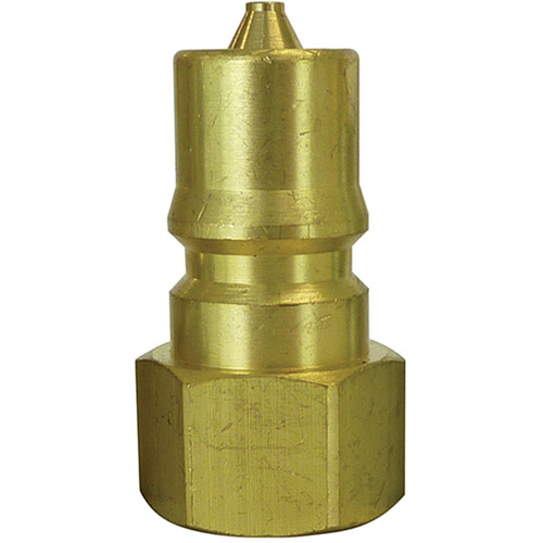 Hydraulic Quick Coupler Plug, 1/2" Dia., Brass M & M Nord Ouest Inc