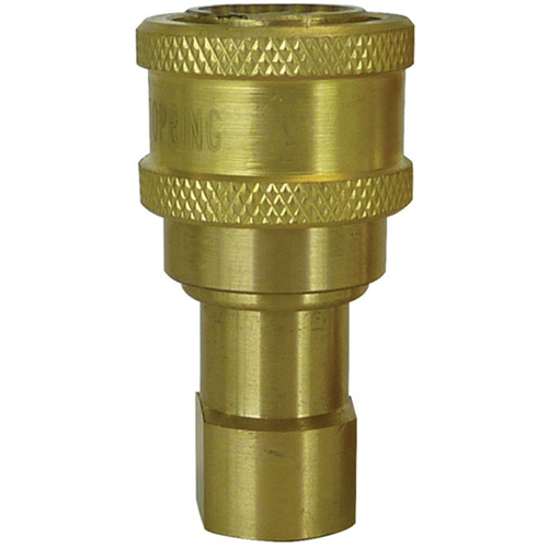 Hydraulic Quick Coupler - Brass Manual Coupler, Brass/Stainless Steel M & M Nord Ouest Inc