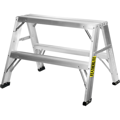 Industrial-Duty Sawhorse, 2' H x 31.9375" W x 23.50" D, 300 lbs. Capacity, Aluminum M & M Nord Ouest Inc