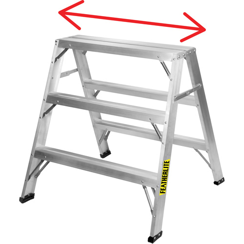 Industrial-Duty Sawhorse, 2' H x 31.9375" W x 23.50" D, 300 lbs. Capacity, Aluminum M & M Nord Ouest Inc