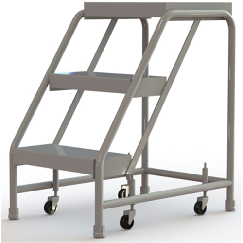 Rolling Ladder, 3 Steps, 16" Step Width, 30" Platform Height, Aluminum M & M Nord Ouest Inc