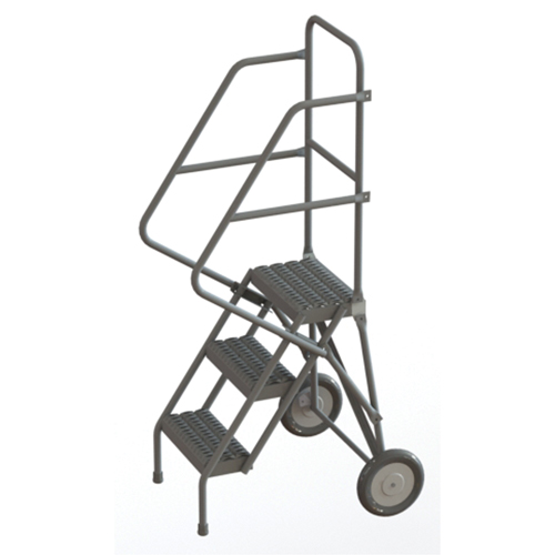 Rolling Ladder, 3 Steps, Serrated, 30" High M & M Nord Ouest Inc