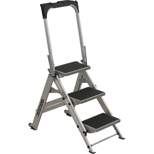 Tilt & Roll Step Stool Ladder, 3 Steps, 34" x 22" x 50.75" High M & M Nord Ouest Inc