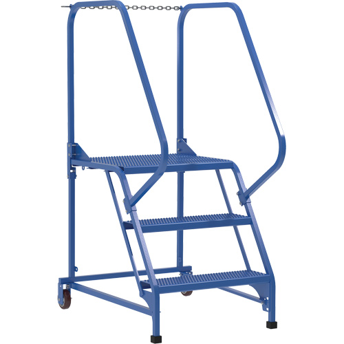 Maintenance Ladder, 3 Steps, 23-9/16" Step Width, 30" Platform Height, Steel M & M Nord Ouest Inc