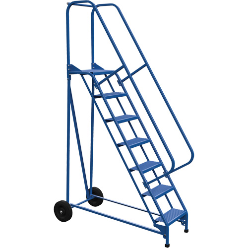 &eacute;chelle escamotable et portative Roll-A-Fold, 7 marches, Perfor&eacute;, Hauteur 70" M & M Nord Ouest Inc