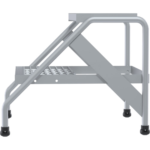 Aluminum Step Stand, 2 Step(s), 22-13/16" W x 24-9/16" L x 20" H, 500 lbs. Capacity M & M Nord Ouest Inc