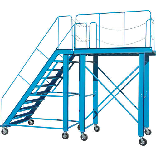 Snow Ladder, Steel, 10 Steps, 99" H, 85-1/2" D, 48" Step, Serrated M & M Nord Ouest Inc