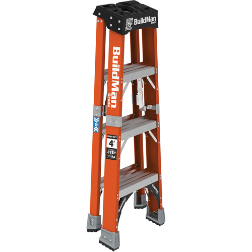 Escabeau, 4', Fibre de verre, Capacit&eacute; 375 lb, Type 1AA M & M Nord Ouest Inc