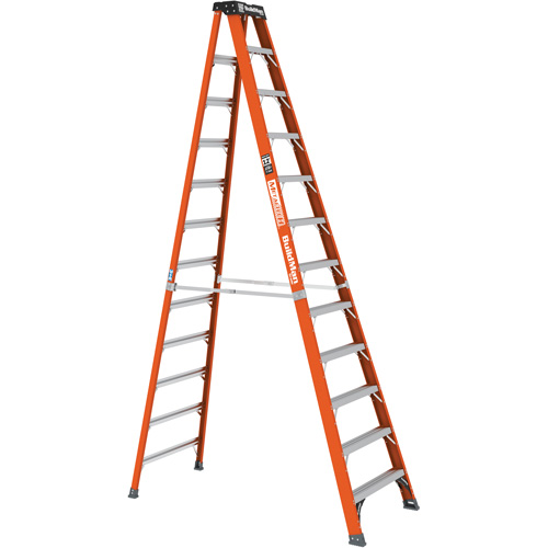 Escabeau, 12', Fibre de verre, Capacit&eacute; 375 lb, Type 1AA M & M Nord Ouest Inc