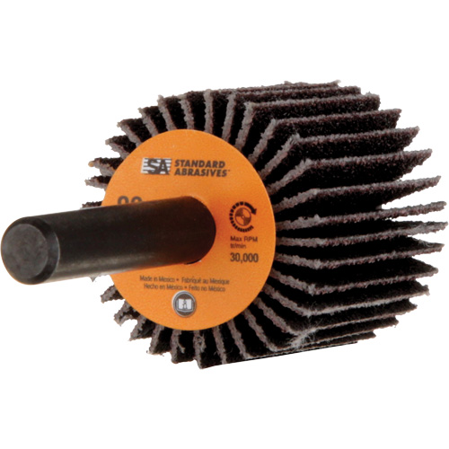 Meule &agrave; lamelles Standard Abrasives, Oxyde d'aluminium, Grain 80, 1" x 1" x 1/4" M & M Nord Ouest Inc