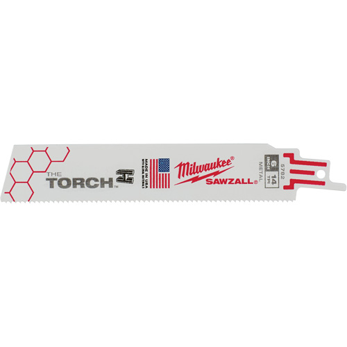 The Torch Sawzall&reg; Blades, Bi-Metal, 14 TPI, 6" L x 1" W M & M Nord Ouest Inc