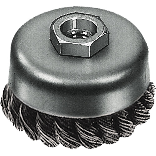 Knot Wire Cup Brush, 3" Dia. x 5/8"-11 Arbor M & M Nord Ouest Inc