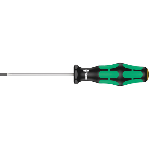 Slotted Screwdriver, 1/8" Tip, Round, 6-5/16" L, Plastic Handle M & M Nord Ouest Inc