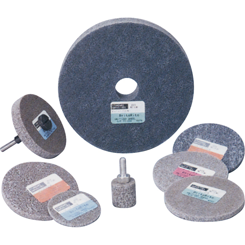 Meule homog&egrave;ne &agrave; faible densit&eacute; de s&eacute;rie 500 Standard Abrasives, 3" x 1/4", Arbre de 1/4", Grain de Moyen, Oxyde d'aluminium M & M Nord Ouest Inc