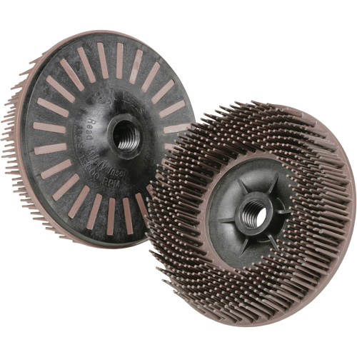 Disques radiaux bristle pour meuleuses angulaires Scotch-Brite, C&eacute;ramique, Grain 36, 4-1/2" dia. M & M Nord Ouest Inc