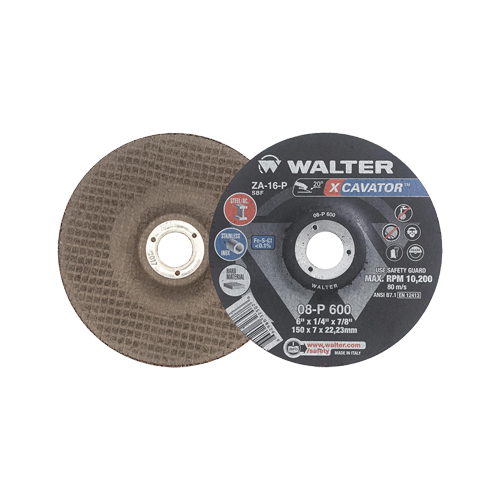 Meule XCAVATOR, 6" x 1/4", Arbre 7/8", Zirconium, Type 27 M & M Nord Ouest Inc