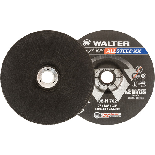 Meules &agrave; moyeu d&eacute;port&eacute; Allsteel XX, 7" x 1/8", Arbre 7/8", Type 27 M & M Nord Ouest Inc