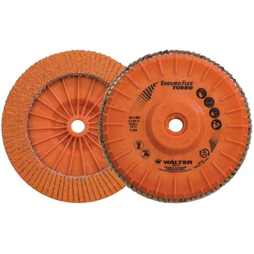 Disque &agrave; lamelles Turbo Enduro-Flex, 6" x 5/8"-11, Type 27S, Grain 36/60, C&eacute;ramique M & M Nord Ouest Inc