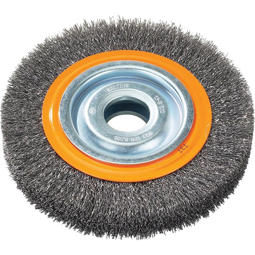 Brosses rotatives &agrave; fils torsad&eacute;s d'&eacute;tabli, 6" dia., Fils 0,0118", Arbre 1/2" - 1/4" M & M Nord Ouest Inc