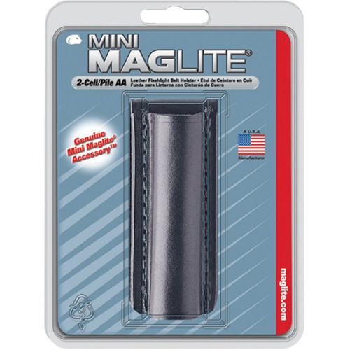&eacute;tui de ceinture en cuir pour lampe de poche &agrave; 2 piles AA, Porte-lampe de poche, Cuir, 1 Poches M & M Nord Ouest Inc