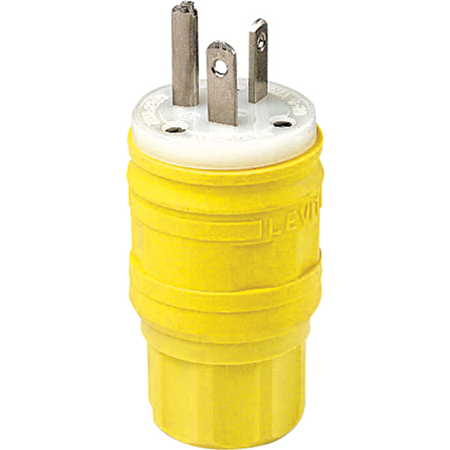 Wetguard Watertight Straight Blade Plug, Plastic, 20 A, 250 V M & M Nord Ouest Inc
