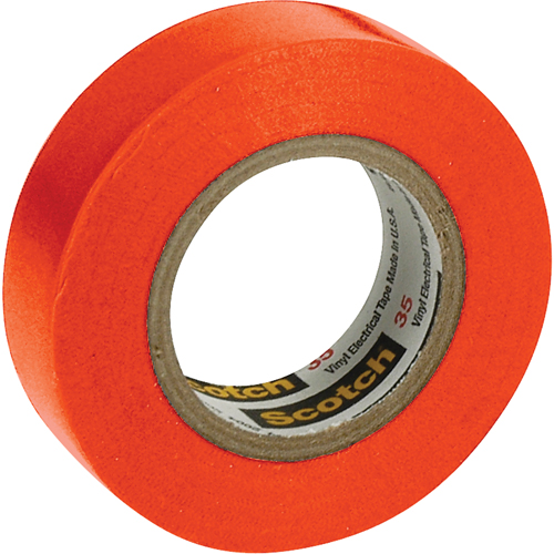 Scotch&reg; 35 Colour Coded Tape, 12.7 mm (1/2") x 20.1 m (66'), Orange, 7 mils M & M Nord Ouest Inc