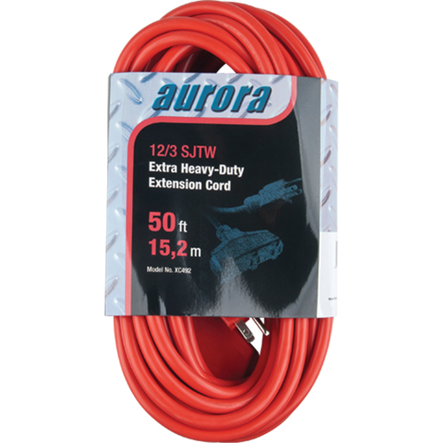 Cordon rallonge en vinyle, Ext&eacute;rieur, SJTW, AWG 12/3, 15 A, 3 prise(s), 50' M & M Nord Ouest Inc