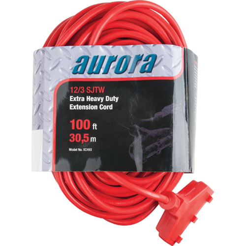 Cordon rallonge en vinyle, Ext&eacute;rieur, SJTW, AWG 12/3, 15 A, 3 prise(s), 100' M & M Nord Ouest Inc