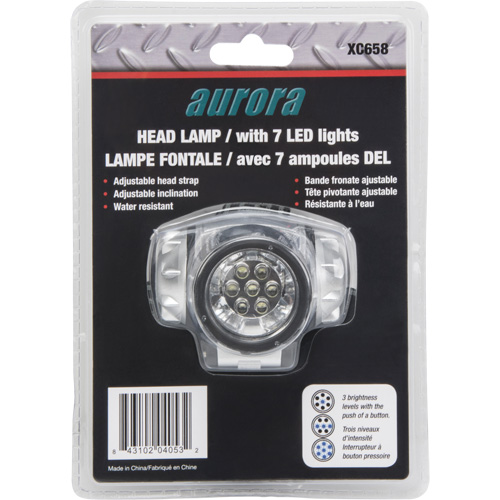 Headlamp, LED, 28 Lumens, 20 Hrs. Run Time, AAA Batteries M & M Nord Ouest Inc