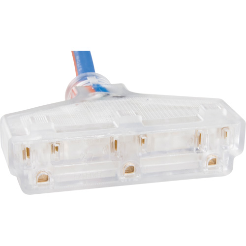 Cordon rallonge en caoutchouc TPE avec indicateur lumineux, Toutes saisons, SJEOW, AWG 12/3, 15 A, 3 prise(s), 25' M & M Nord Ouest Inc