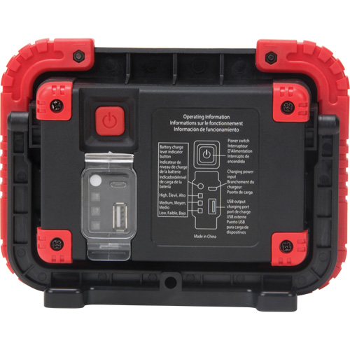 Lampe de travail portative, DEL, 10 W, 1000 lumens, Boîtier en Plastique M & M Nord Ouest Inc