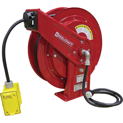 70000 Power Cord Reel, 100', SEOOW, 12 Gauge, 20 A M & M Nord Ouest Inc