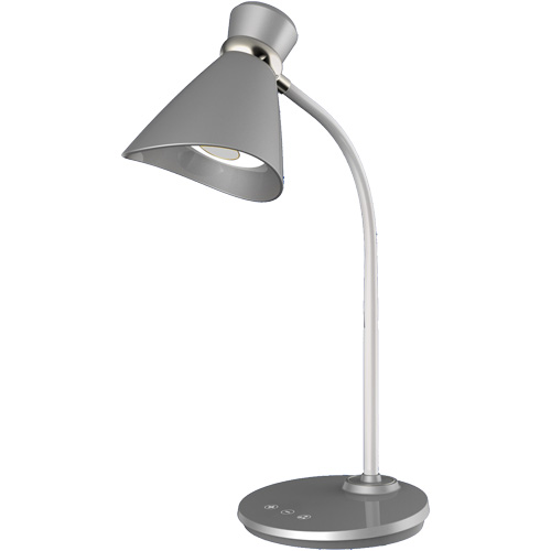 Desk Lamp, 6 W, LED, 16" Neck, Silver M & M Nord Ouest Inc