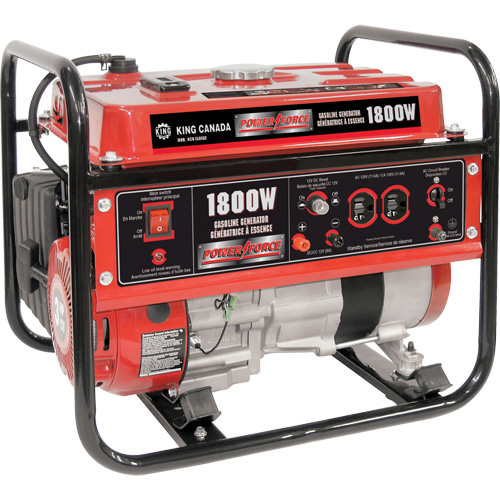 G&eacute;n&eacute;ratrice &agrave; lessence, 1800 W de surtension, 1400 W nominale, 120 V, R&eacute;servoir de 7 L M & M Nord Ouest Inc