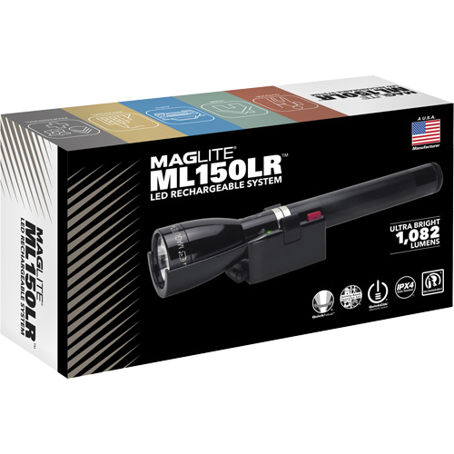 Lampe de poche &agrave; recharge rapide ML150LR(X), DEL, 1082 lumens, Piles Rechargeable M & M Nord Ouest Inc