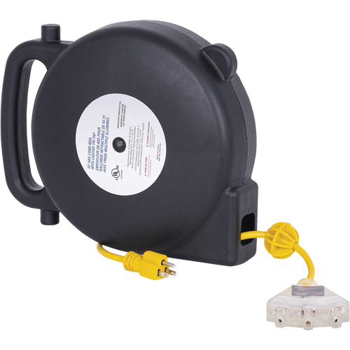 JPCR-1450 ABS Extension Cord Reel, Indoor/Outdoor, SJTW, 14 AWG, 13 A, 45' M & M Nord Ouest Inc