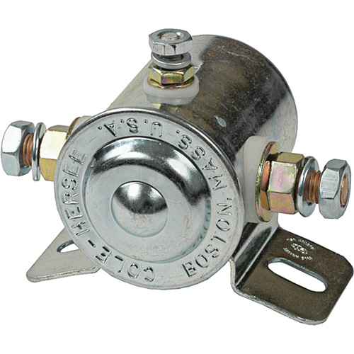 Relais sol&eacute;noide continu mis &agrave; la terre, Mini disjoncteur, 12 V M & M Nord Ouest Inc