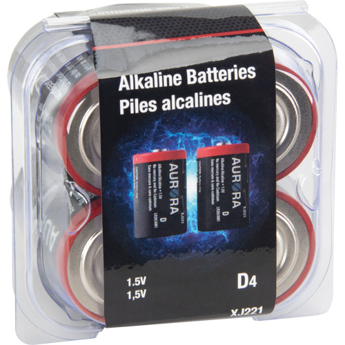 Industrial Alkaline Batteries, D, 1.5 V M & M Nord Ouest Inc
