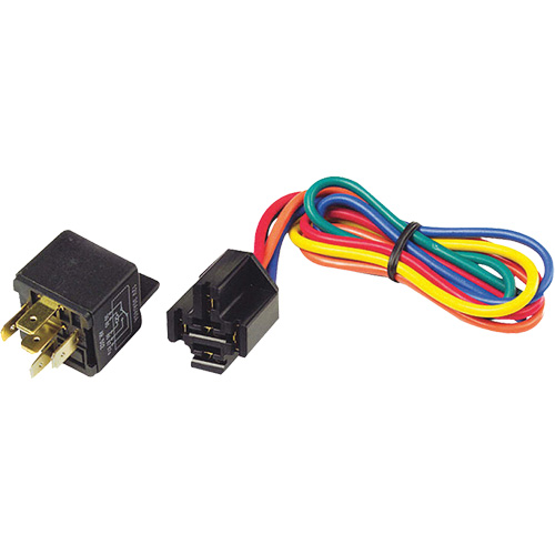 12V 5-Pin Relay & Pigtail Assembly with Mounting Bracket M & M Nord Ouest Inc